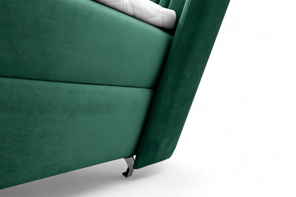 BOXBETT Damien - Grün, Holzwerkstoff/Textil (140/200cm) - Fun Möbel