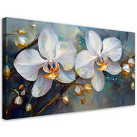 LEINWANDBILD Orchideen weiße Blumen - Weiß, Textil (120/60cm) - Feeby