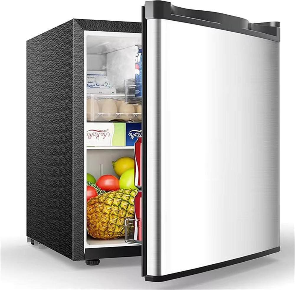 MINIKÜHLSCHRANK 46L mit Gefrierfach, 44,4/48,3/46,8 cm - Silberfarben, Metall (44.4/48.3/46.8cm) - Coonoor