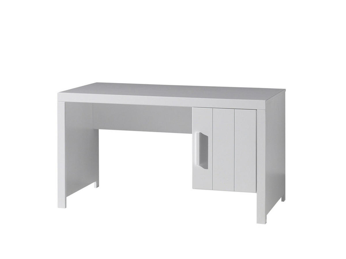 SCHREIBTISCH Karalynn 137x72x76 aus MDF in Weiß - Weiß, Holzwerkstoff (137/72/76cm) - 58aufmkessel