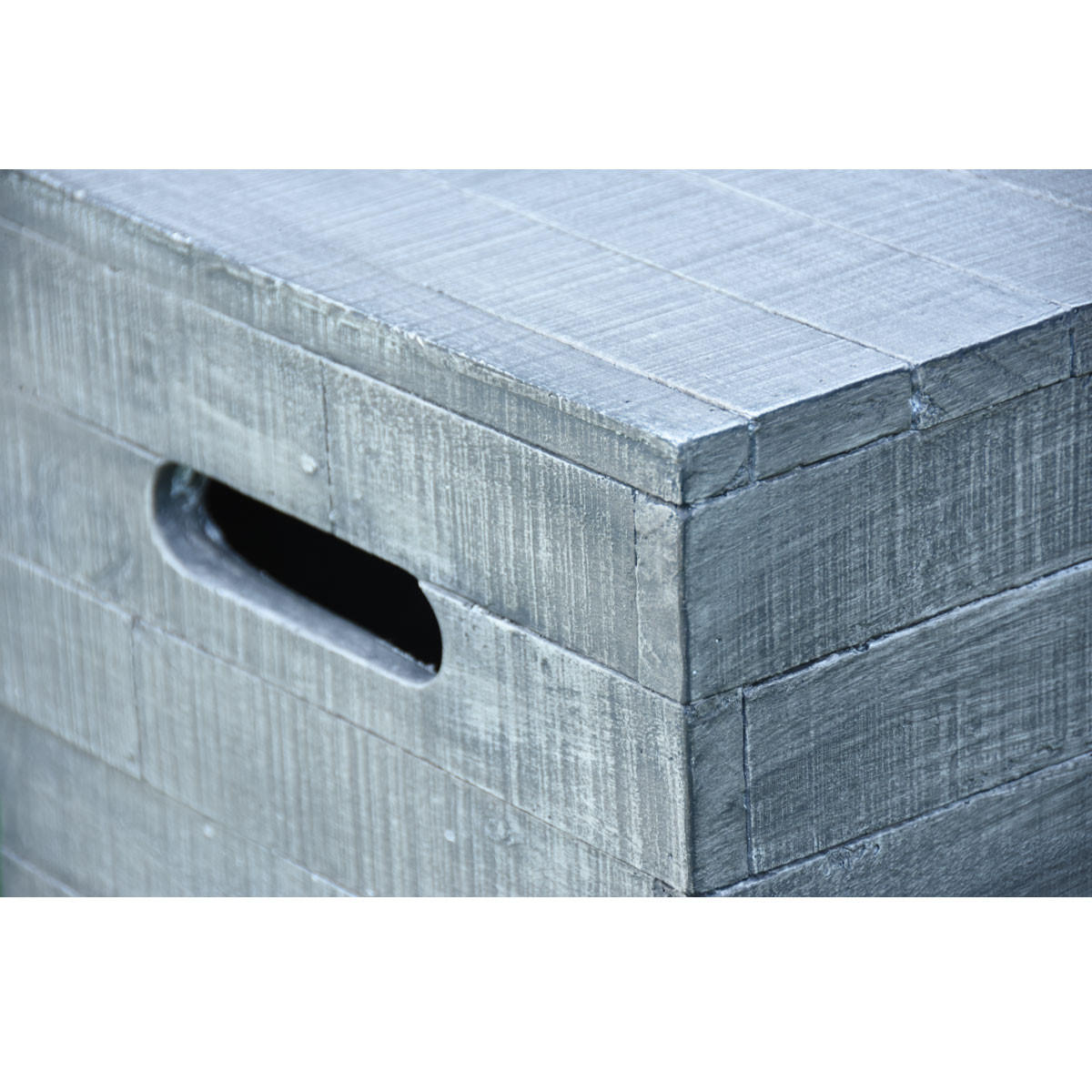 ABDECKUNG für 5 kg Gasflaschen in Holz-Optik grau - Grau, Stein (45/58/45cm) - Elementi
