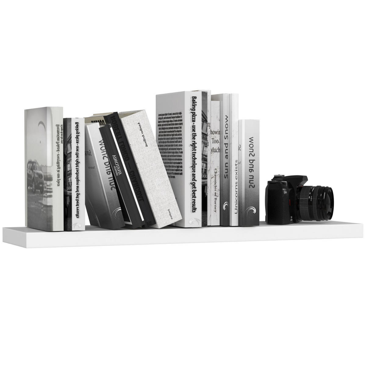 WANDREGAL Weiß 80x20x3.2 cm - Weiß, Holzwerkstoff (80/3.2/20cm) - Akord