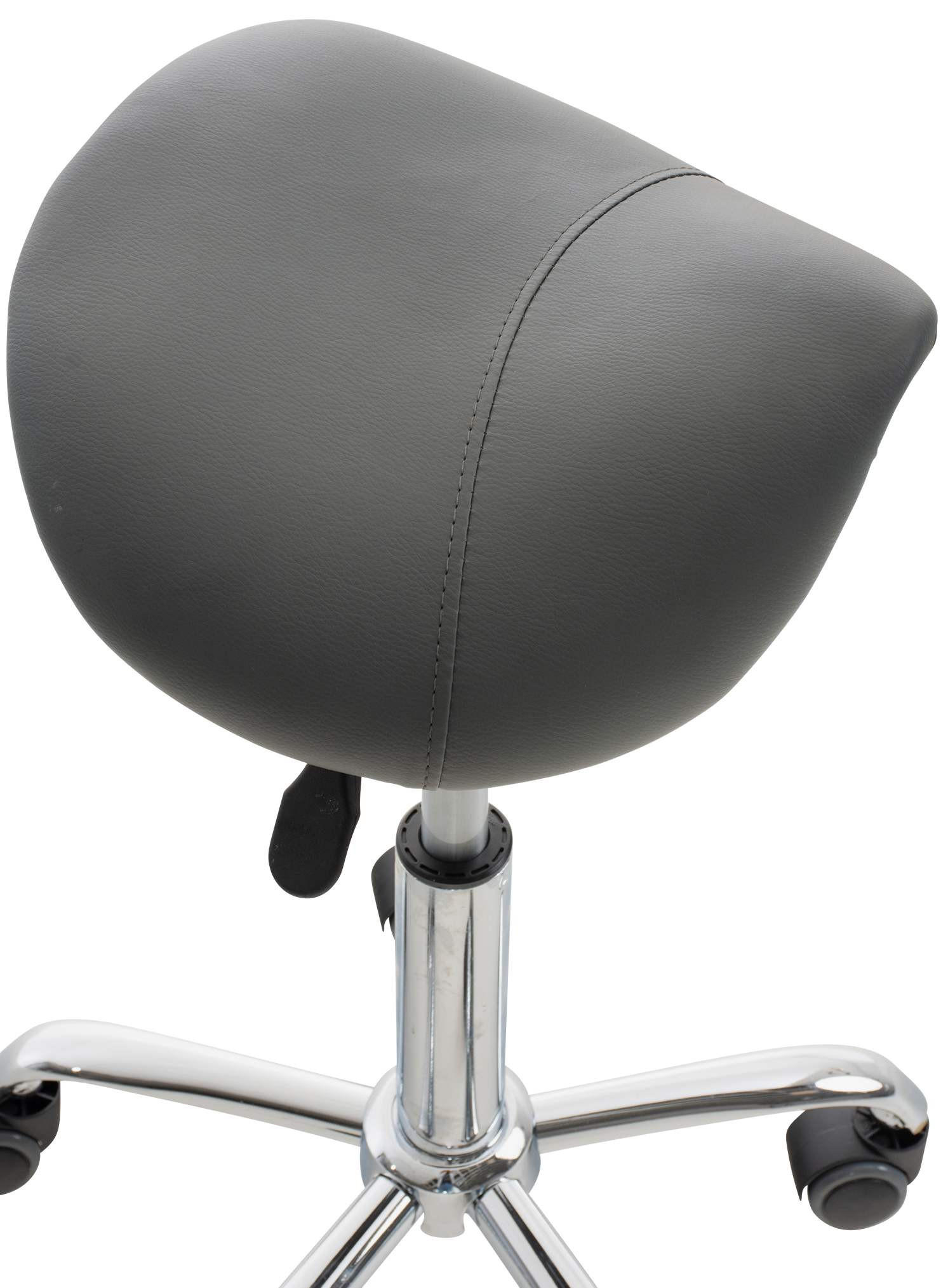 HOCKER Lederlook grau - Chromfarben/Grau, Textil/Metall (46/53/46cm) - CLP