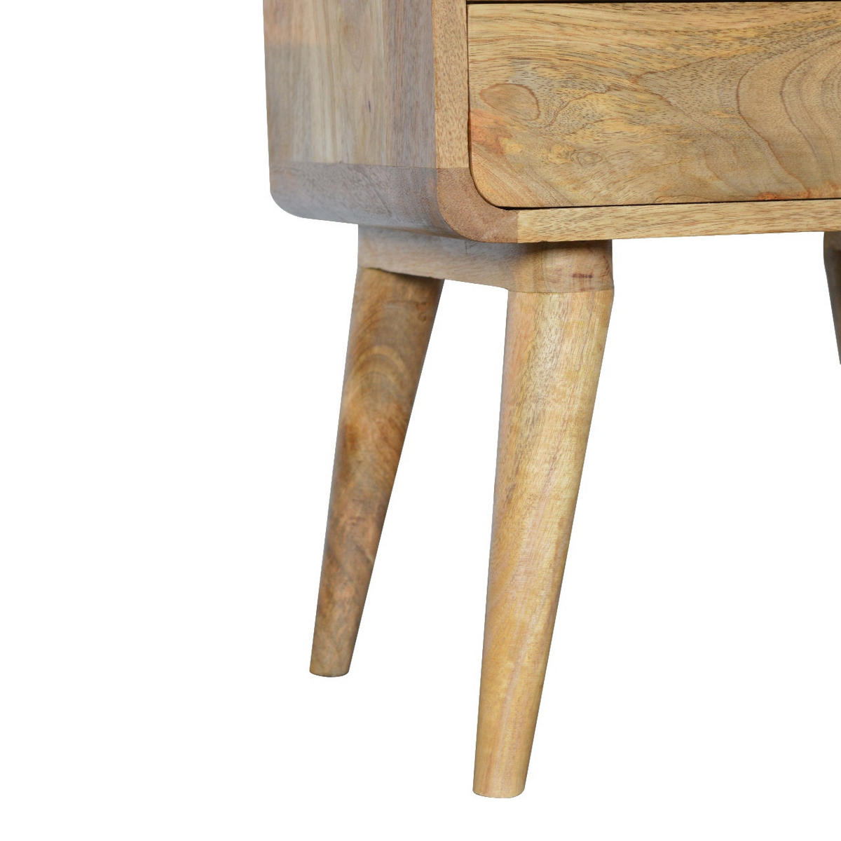 NACHTTISCH mit 2 Schubladen, Beige - Messingfarben/Braun, Holz/Metall (45/55/35cm) - Artisan Furniture