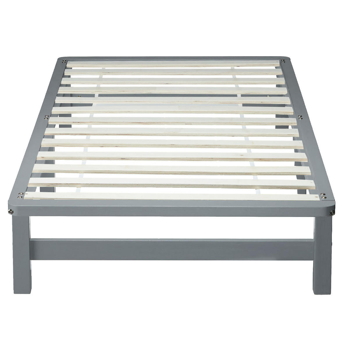 HOLZBETT Palettenbett 90/200 cm grau - Grau, Holz (90/200cm) - Homestyle4u