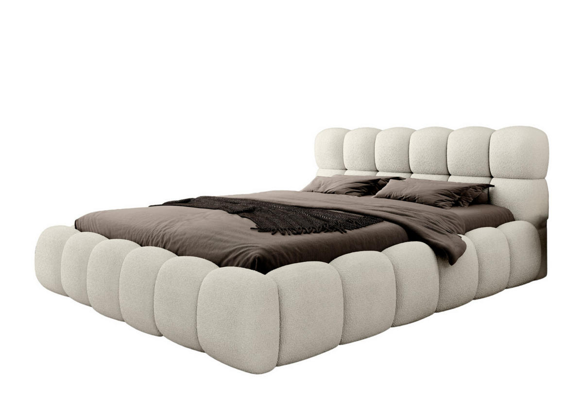 POLSTERBETT MORRICE 160x200 BEIGE - Beige, Holz/Textil (160/200cm) - Luxkor24