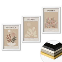WANDBILDER 3er-Set - 20x30 cm Weißer Rahmen - Pflanzenmotive beige braun - Weiß, Kunststoff (20/30cm) - ArtPrintCave