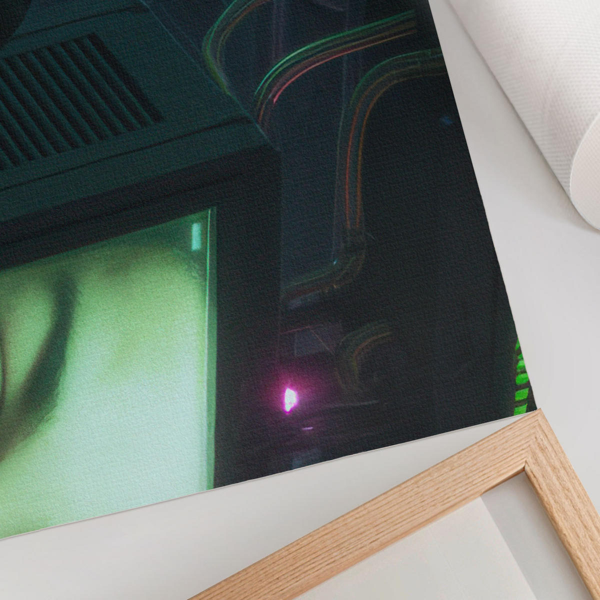 POSTER - 84x59 cm (A1) - Patryk Michalski - Futuristische Technologie - Grün, Textil (84/59.4/0.1cm) - TULUP