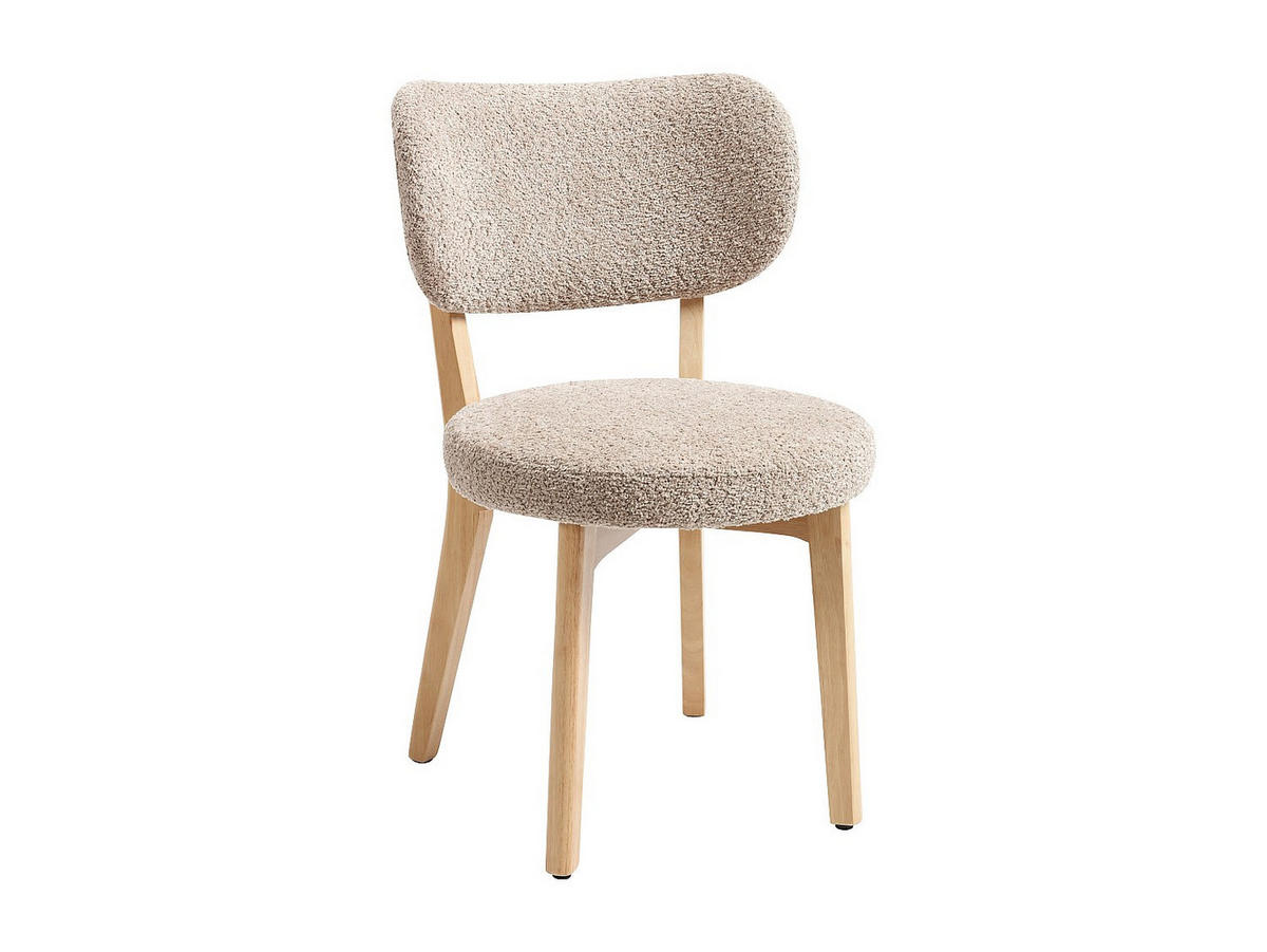 STUHL - 51 cmcm x 57 cmcm - Holz, Platte, Stoff - Taupe - TORIEL - Taupe, Holz/Holzwerkstoff (51/82.5/57cm) - Vente-Unique