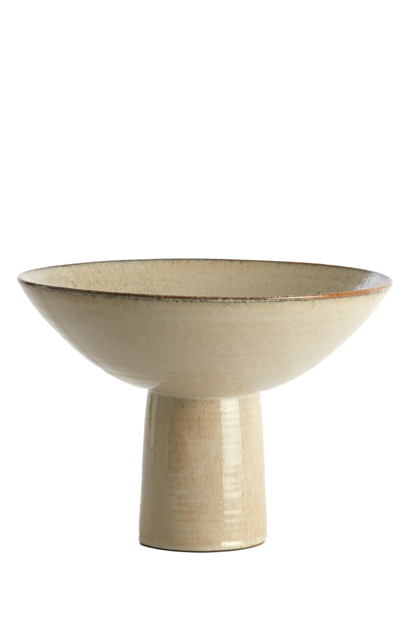 SCHÜSSEL Vasco Braun Ø35,5/25,5 cm - Braun, Keramik (25.5cm) - Light & Living