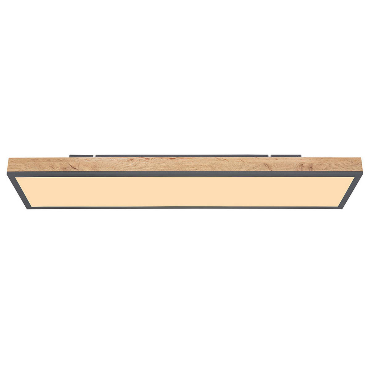 LED DECKENLEUCHTE DORO MDF Grau - Grau, Metall (80/20/6.5cm) - Globo Lighting