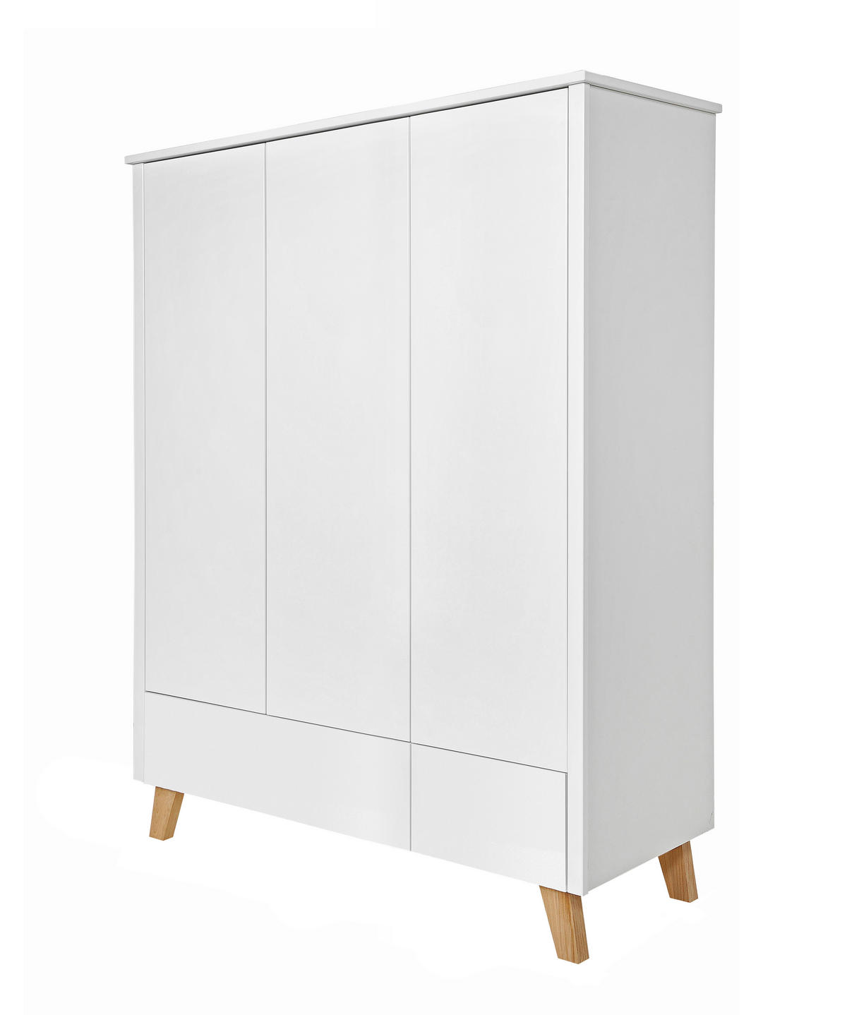 KINDERKLEIDERSCHRANK Zara_3, 3-türig – ideal für das Kinderzimmer - Weiß, Holzwerkstoff (136/176/51cm) - RAUMHIRSCH FURNITURE