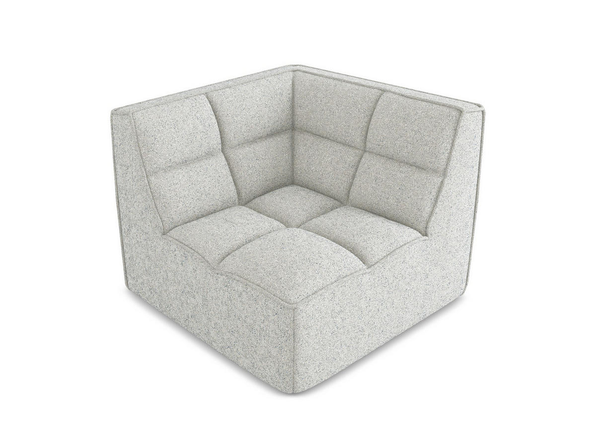 SOFAELEMENT Strukturstoff Stoff Beige - Beige/Schwarz, Kunststoff/Textil (98/75/98cm) - Makamii