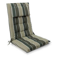 HOCHLEHNERAUFLAGE Sun-HL 119/50/8cm Grün-Gestreift - Multicolor, Textil (50/8/119cm) - Beautissu 