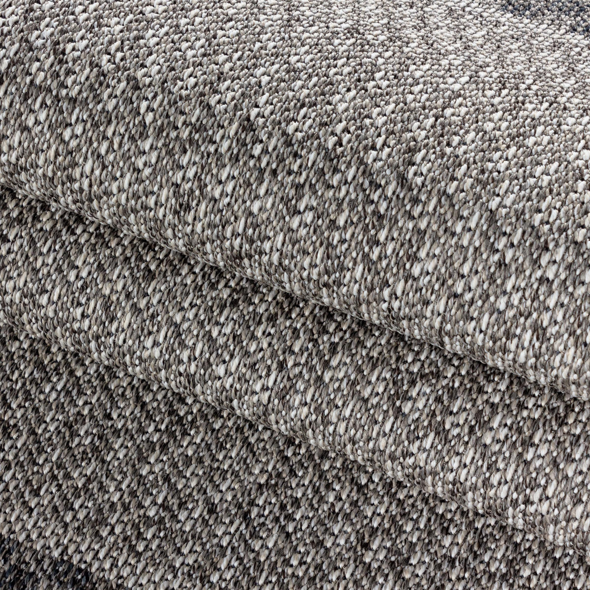 TEPPICH Outdoor Flachgewebe Bordüre Polypropylen Balkon Creme Läufer 80x250 - Creme, Textil (80/250cm) - KADIMA DESIGN