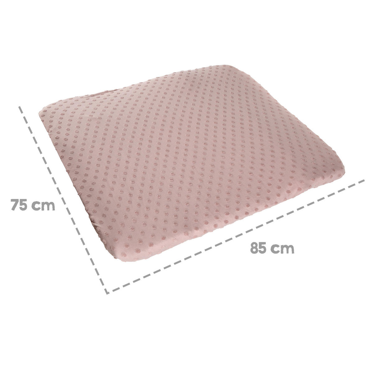 SPANNBEZUG für Wickelauflagen 75 x 85 cm - Altrosa, Textil (85/75cm) - Roba
