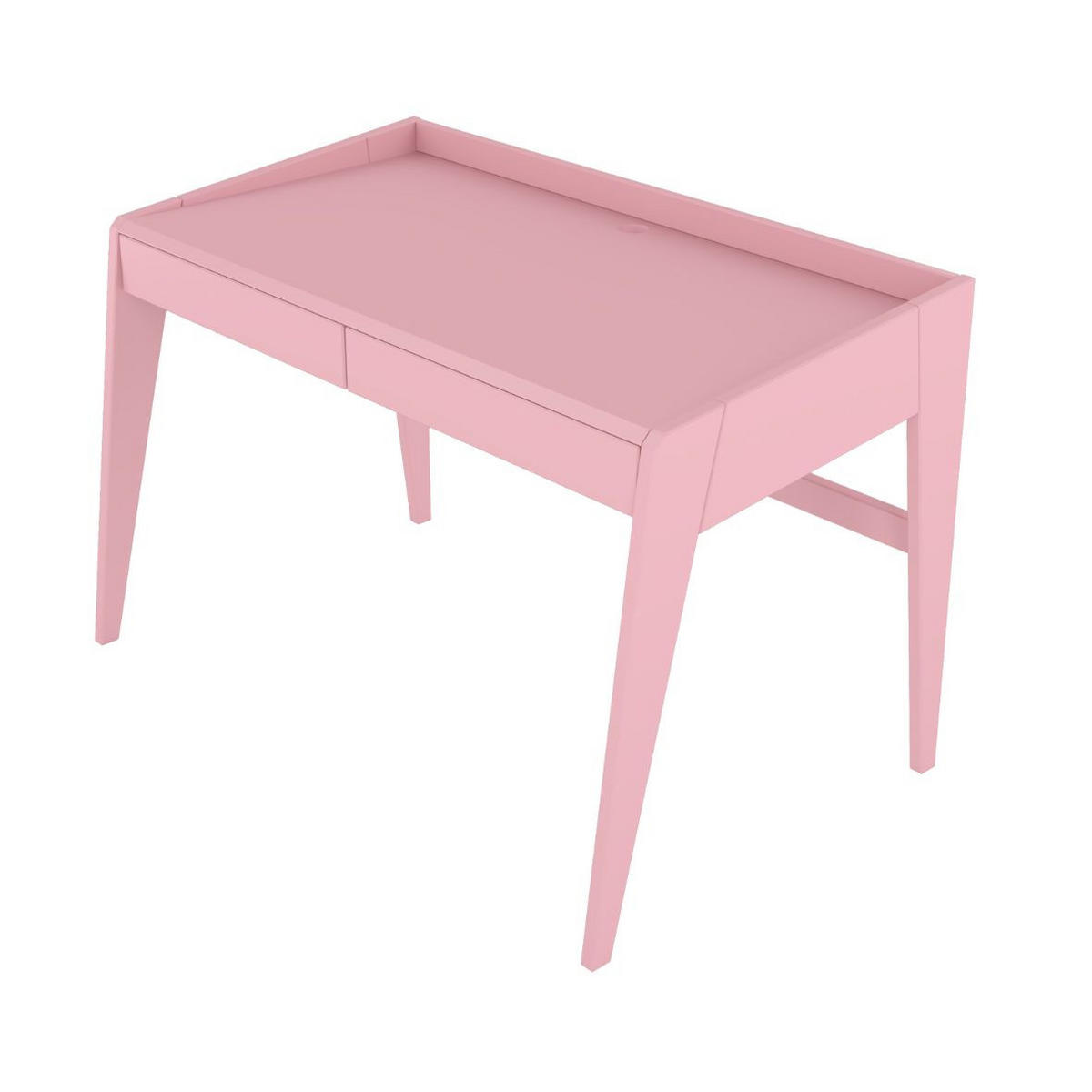 SCHREIBTISCH Lisa, 125/70/81 cm in Pastellrosa, Buchenholz - Hellrosa, Holz/Buchenholz (70/125/81cm) - Visby