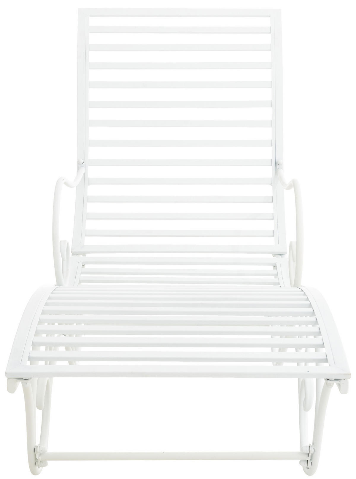 GARTENLIEGE Senta Antik 58x140x101cm Metall Weiß Sonnenliege - Weiß, Metall (58/101/140cm) - DELUKE
