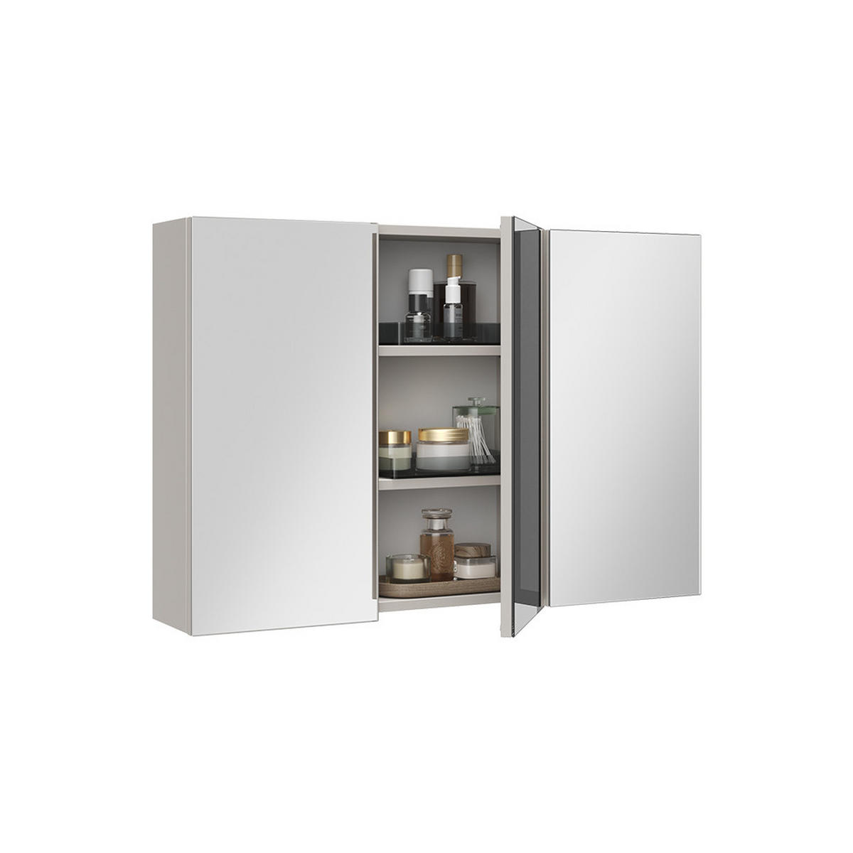BADSPIEGELSCHRANK Lavia, Cashmere, 90 x 60.2 cm - Kaschmir, Holzwerkstoff (90/60.2/17cm) - Vicco