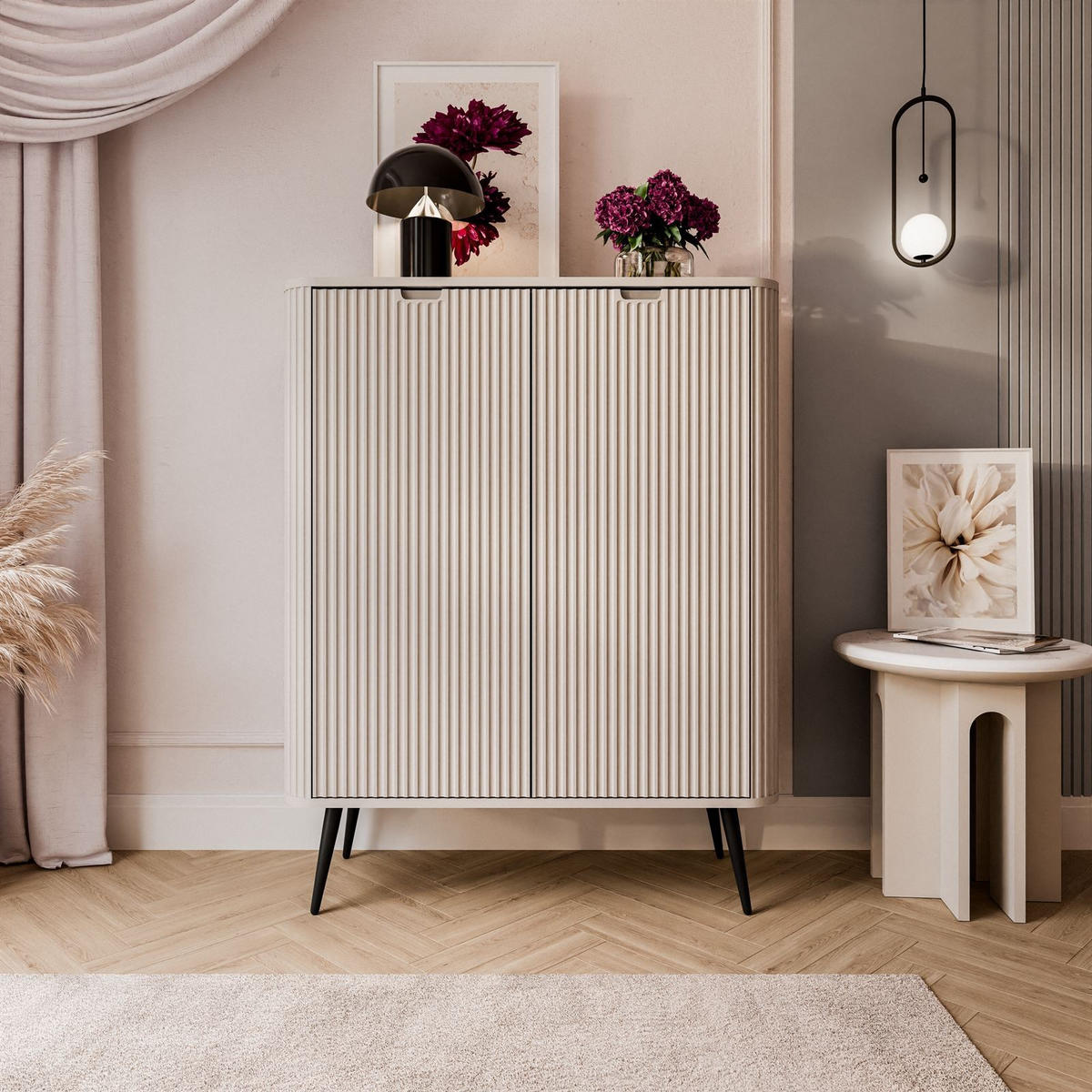 KOMMODE ZAIRA K103 zweitürig Kaschmir - Kaschmir, Holzwerkstoff (103/129/39cm) - Lookway