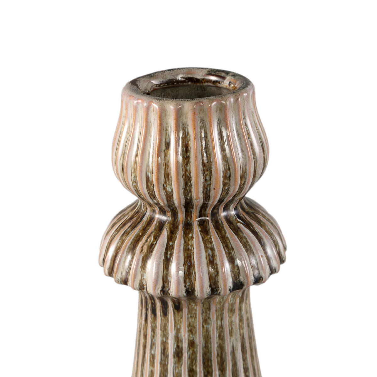 VASE Myrtle Beige 18.5/18.5/50cm - Beige, Keramik (50cm) - PTMD Collection