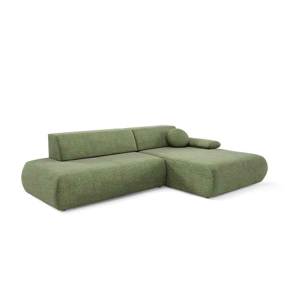 Pillovely Ecksofa Grün 286x73x173.5 cm