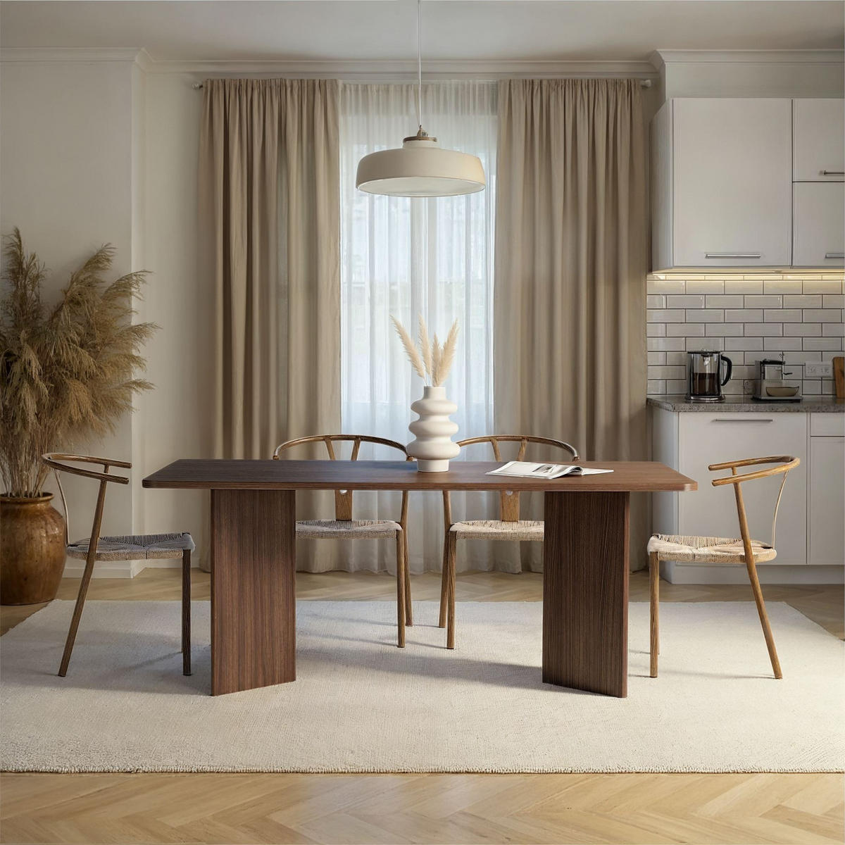 ESSTISCH linza Braun - Braun, Holz (180/90/75cm) - Habitat Garten