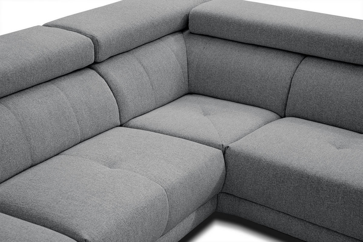 ECKSOFA MORELLO 5-Sitzer, grau - Schwarz/Grau, Holzwerkstoff/Textil (287/228cm) - Courtois Laville