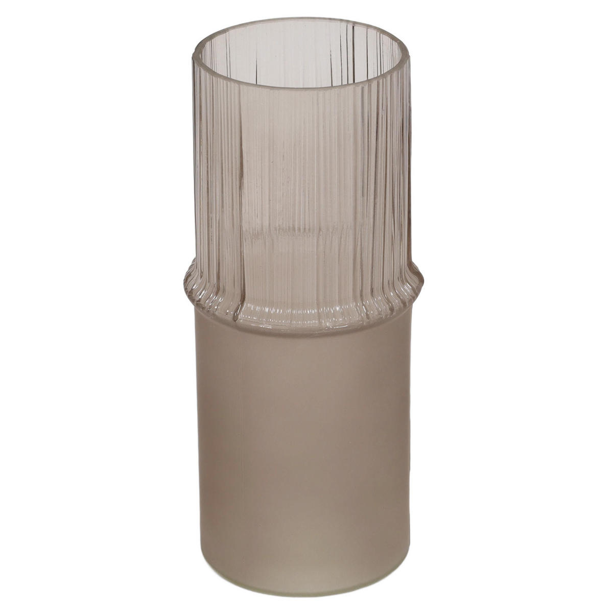 VASE aus Glas Tube Matte 10,8/10,8/25 cm - Schwarz, Glas (25cm) - Home Styling Collection