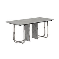 ESSTISCH 180/80/75 cm grau mit stabilen Metallbeinen - Grau, Holzwerkstoff (180/80/75cm) - OKWISH