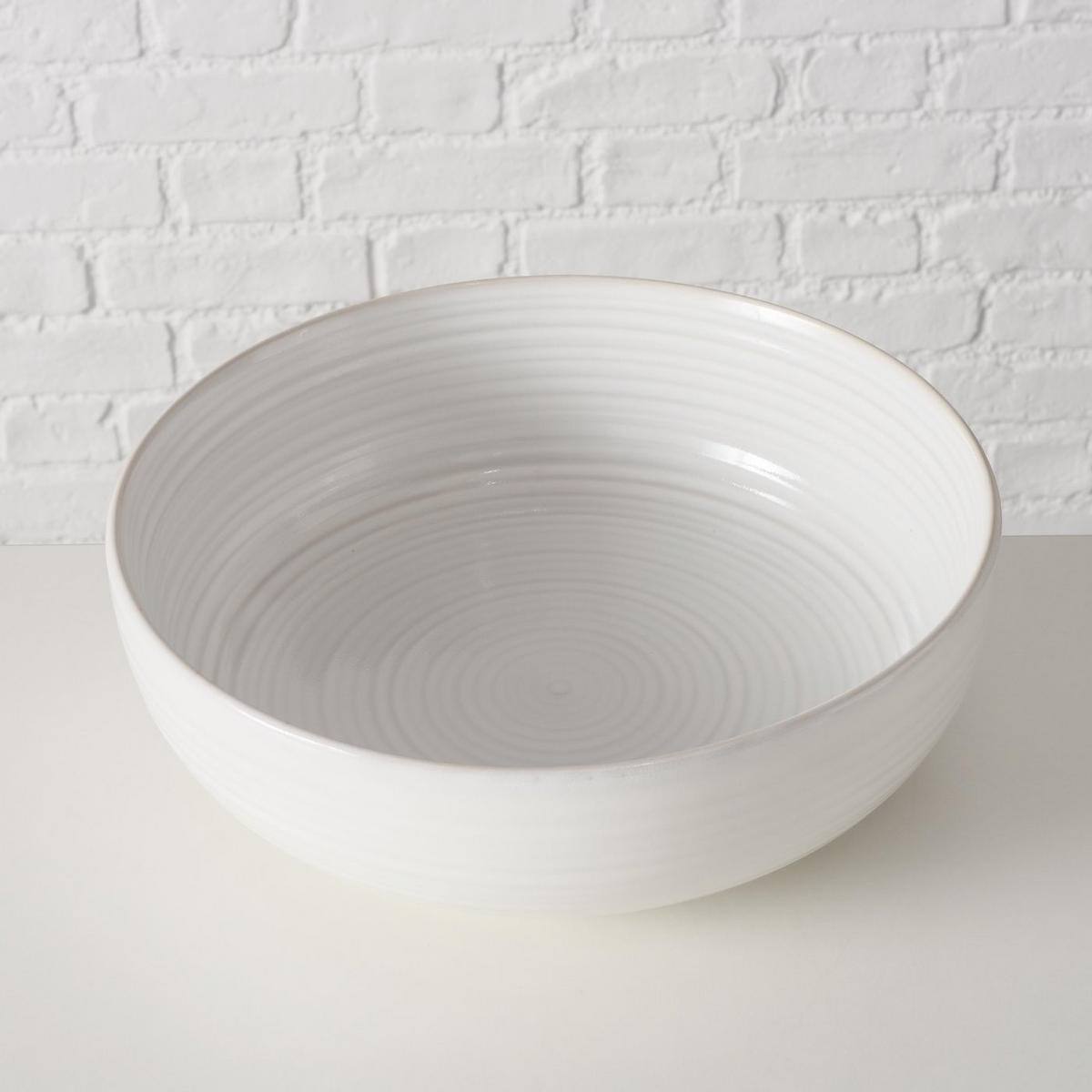 KERAMIKSCHÜSSEL Jonah Ø 29 cm - Weiß, Keramik (29.3cm) - Boltze Home