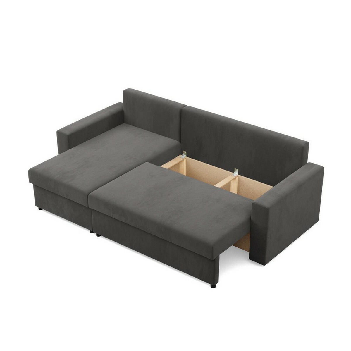 ECKSOFA Neo mit gerader Armlehnen grau - Grau, Textil (231/140cm) - SIMKAM Furniture