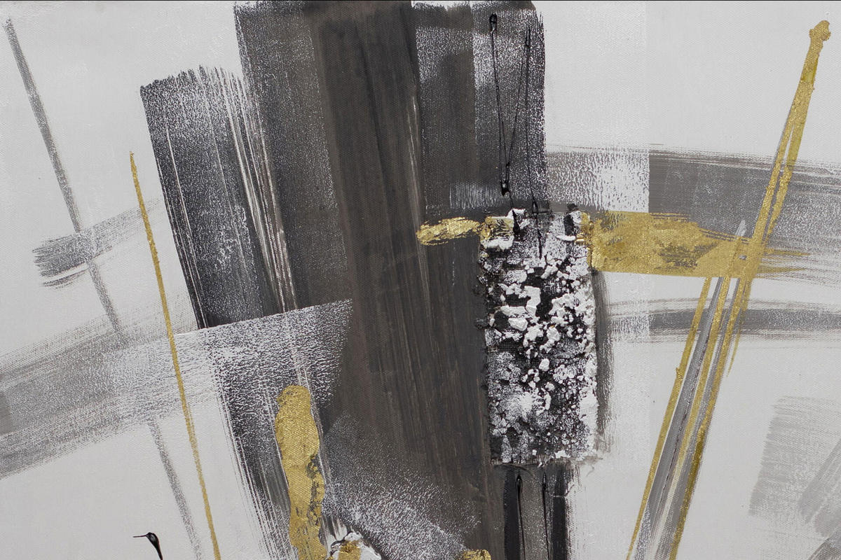 ACRYLBILD HANDGEMALT 60/60 cm - Grau, Holz/Textil (1.16/60cm) - KUNSTLOFT