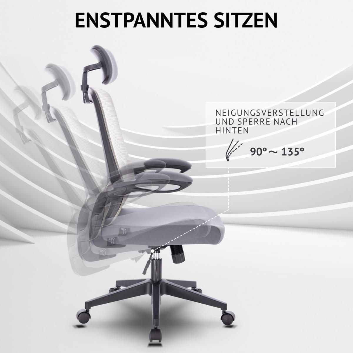 DREHSTUHL SAM Stoffbezug Grau - Grau, Textil (62/122/55cm) - SVITA