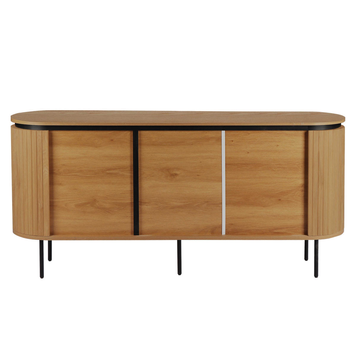 SIDEBOARD, helles Holzeffekt - Beige, Holz (40/76/160cm) - Oviala