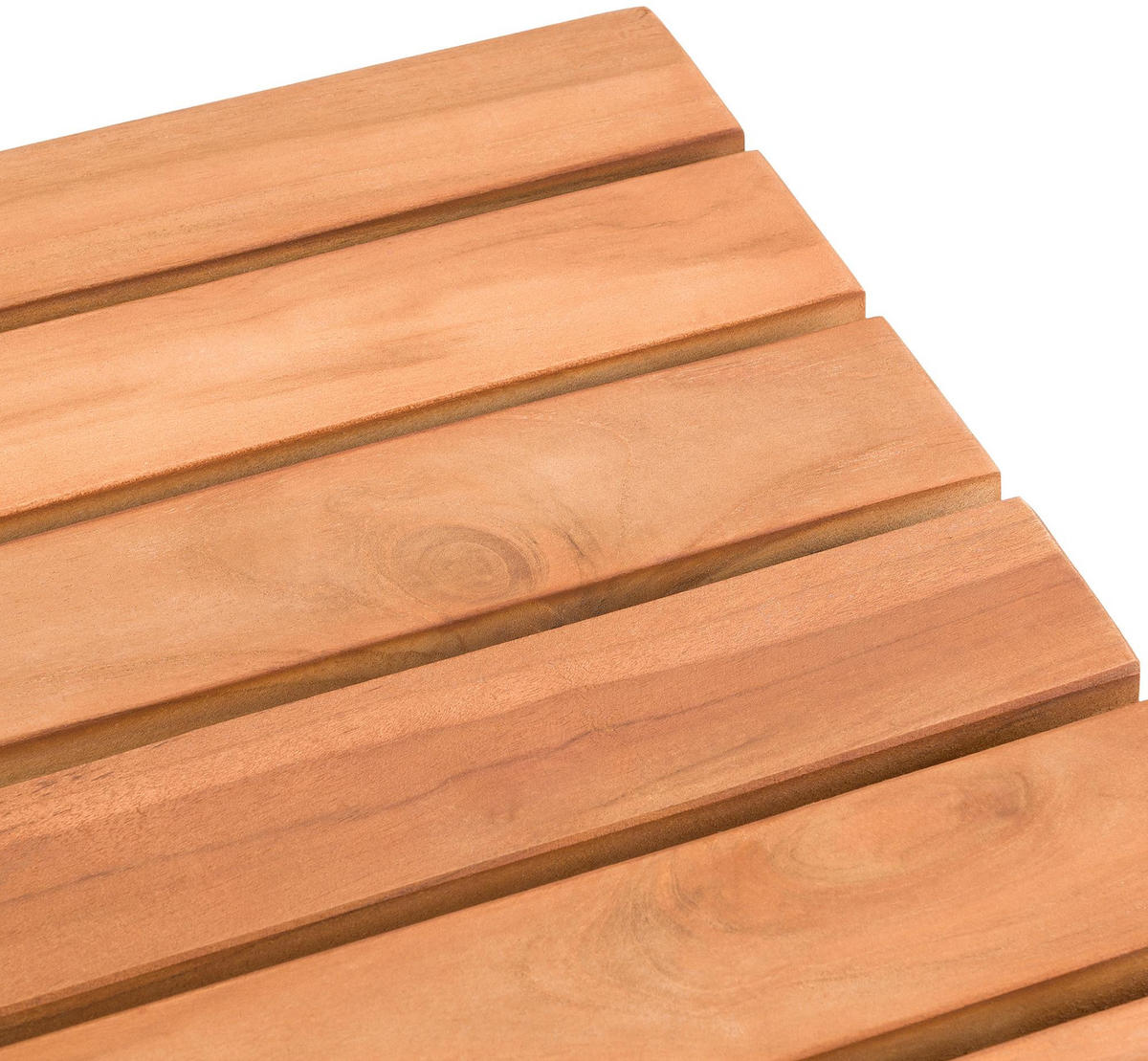 BEISTELLTISCH eckig 51/39/43 cm Holz Teak - Braun/Teakfarben, Holz (39/51/43cm) - CLP