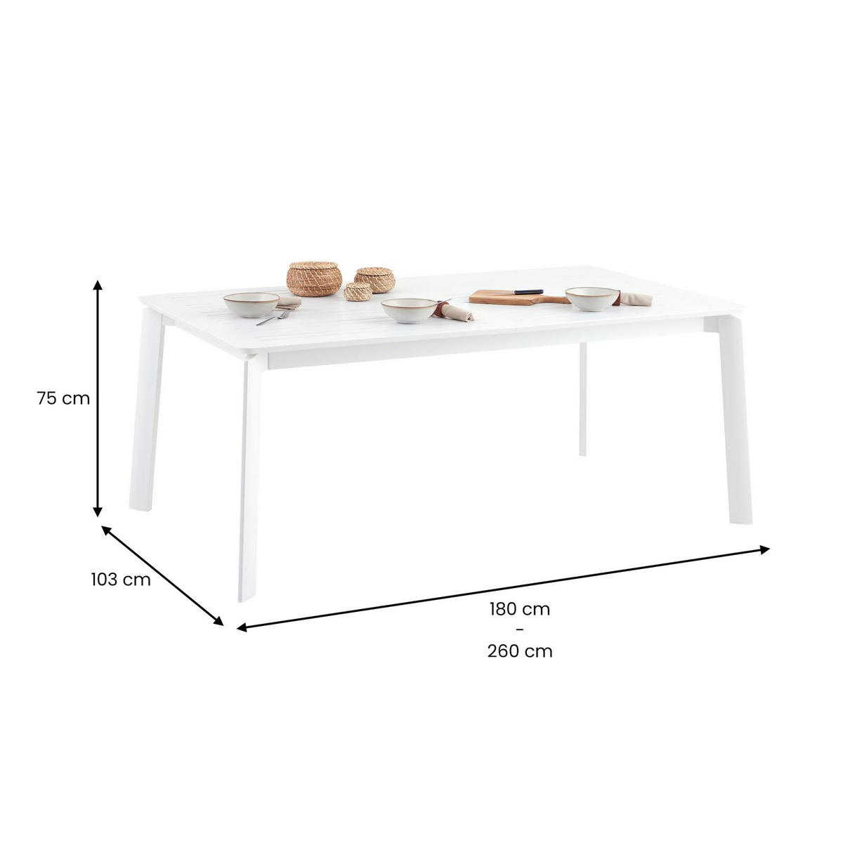 GARTENMÖBEL SET VERANO - Beige, Metall - IDIMEX