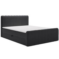 BOXBETT Osteno 140x200 Schwarz - Schwarz, Holz/Textil (140/200cm) - Graingold