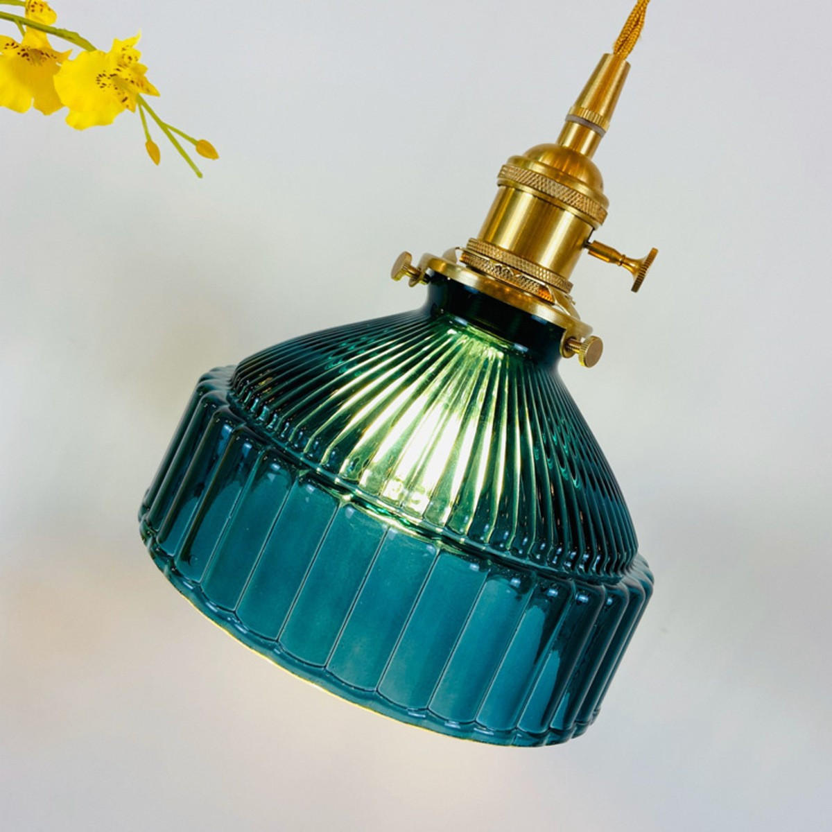 LED-HÄNGELEUCHTE Blau 4W 18/18/20-150 cm - Blau, Glas (18/18/20cm) - Authentics