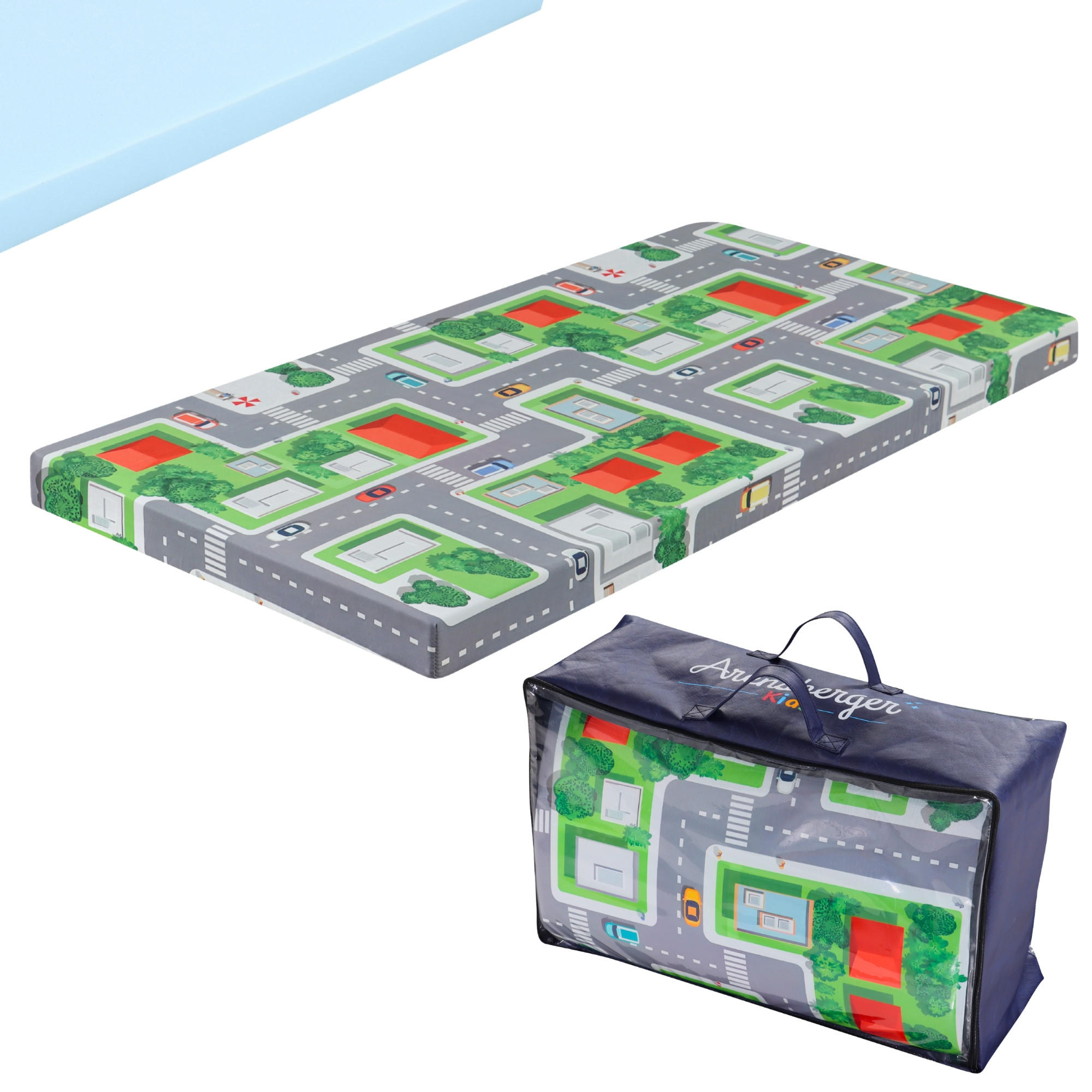 KINDERREISEBETT Matratze 60x120 cm - Blau, Textil - Arensberger