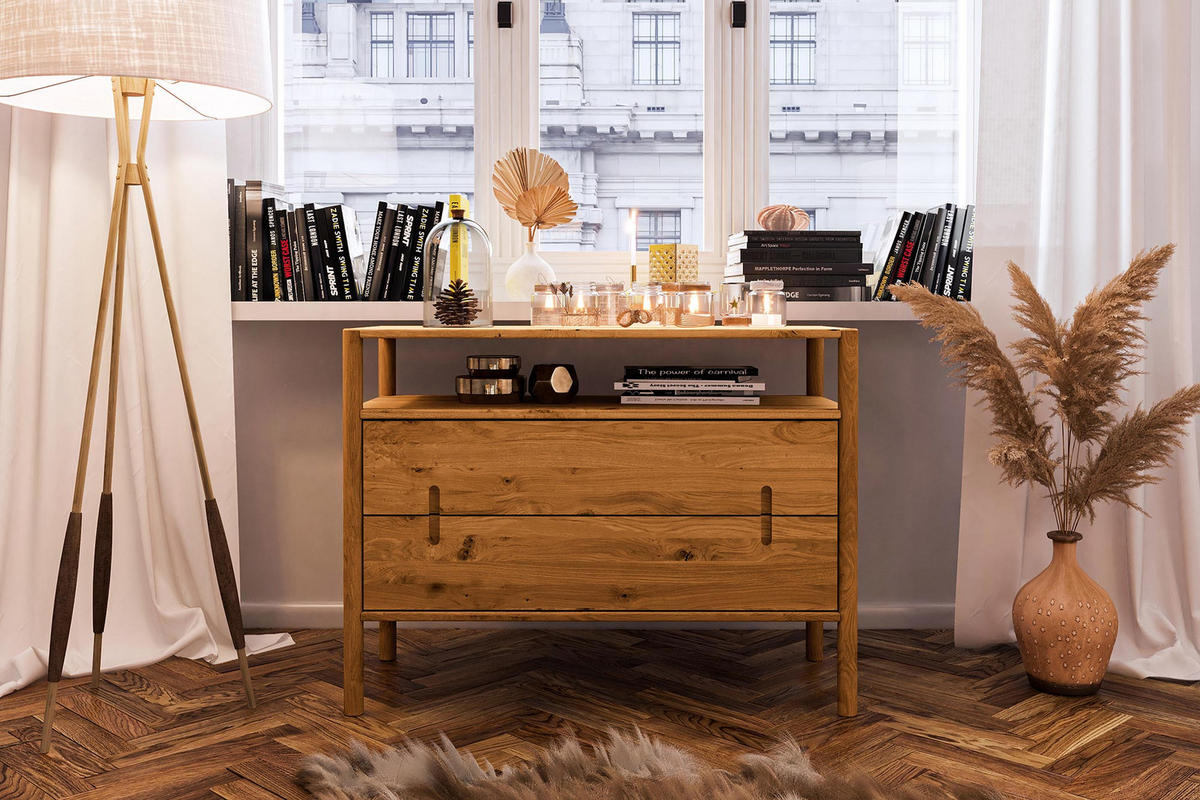 KOMMODE INA Wildeiche - Alteiche, Holz (108/84/46cm) - byoak