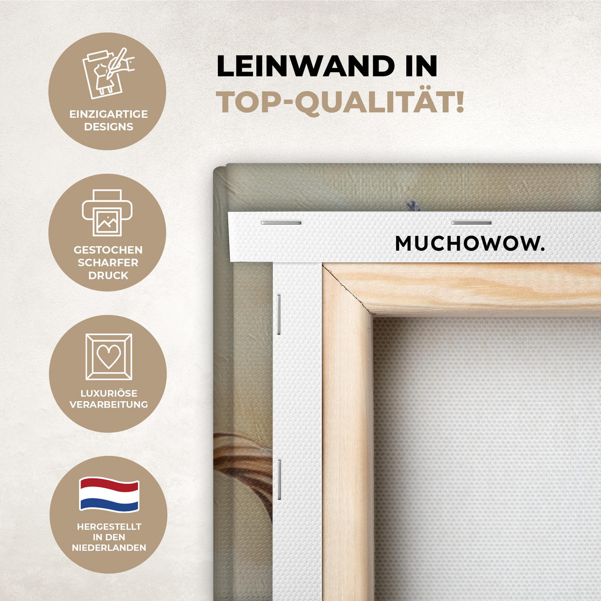 LEINWANDBILD Lavendel - Brot - Stilleben 60x80 cm - Flieder, Textil (60/80cm) - MuchoWow