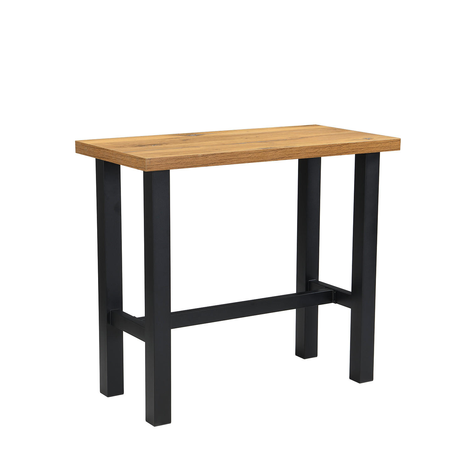 BARTISCH LOTTE 120/60/105 cm - Hellbraun/Alteiche, Holzwerkstoff/Metall (60/120/105cm) - DUBI Möbel