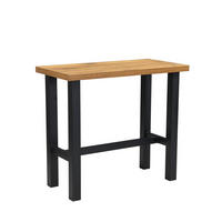 BARTISCH LOTTE 120/60/105 cm - Hellbraun/Alteiche, Holzwerkstoff/Metall (60/120/105cm) - DUBI Möbel