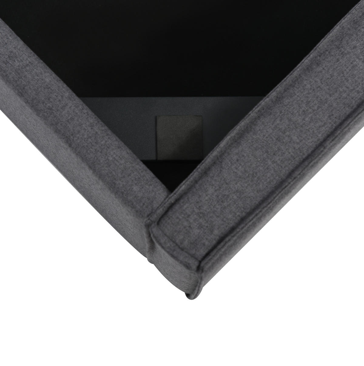 POLSTERBETT mit Bettkasten 140x200 cm Baumwolle Grau - Grau, Metall (140/200cm) - Beauniv