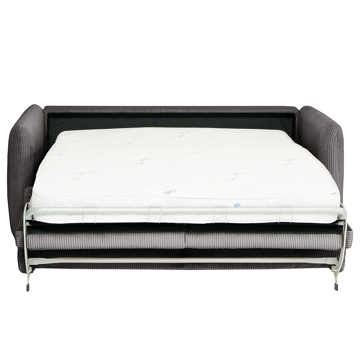 SCHLAFSOFA mit Matratze - Schwarz/Grau, Kunststoff/Textil (194/86/104cm) - home24