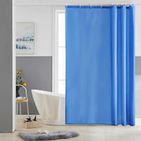 DUSCHVORHANG Polyester Blau 150 x 180 cm - Blau, Textil (150/180cm)