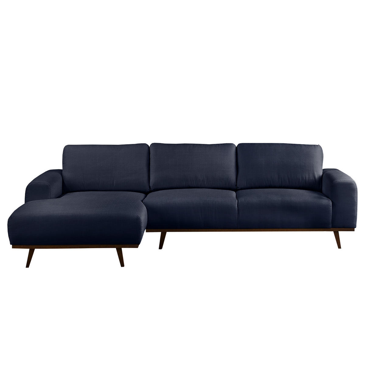 ECKSOFA - Strukturstoff - Dunkelblau, Textil (286/152cm) - home24