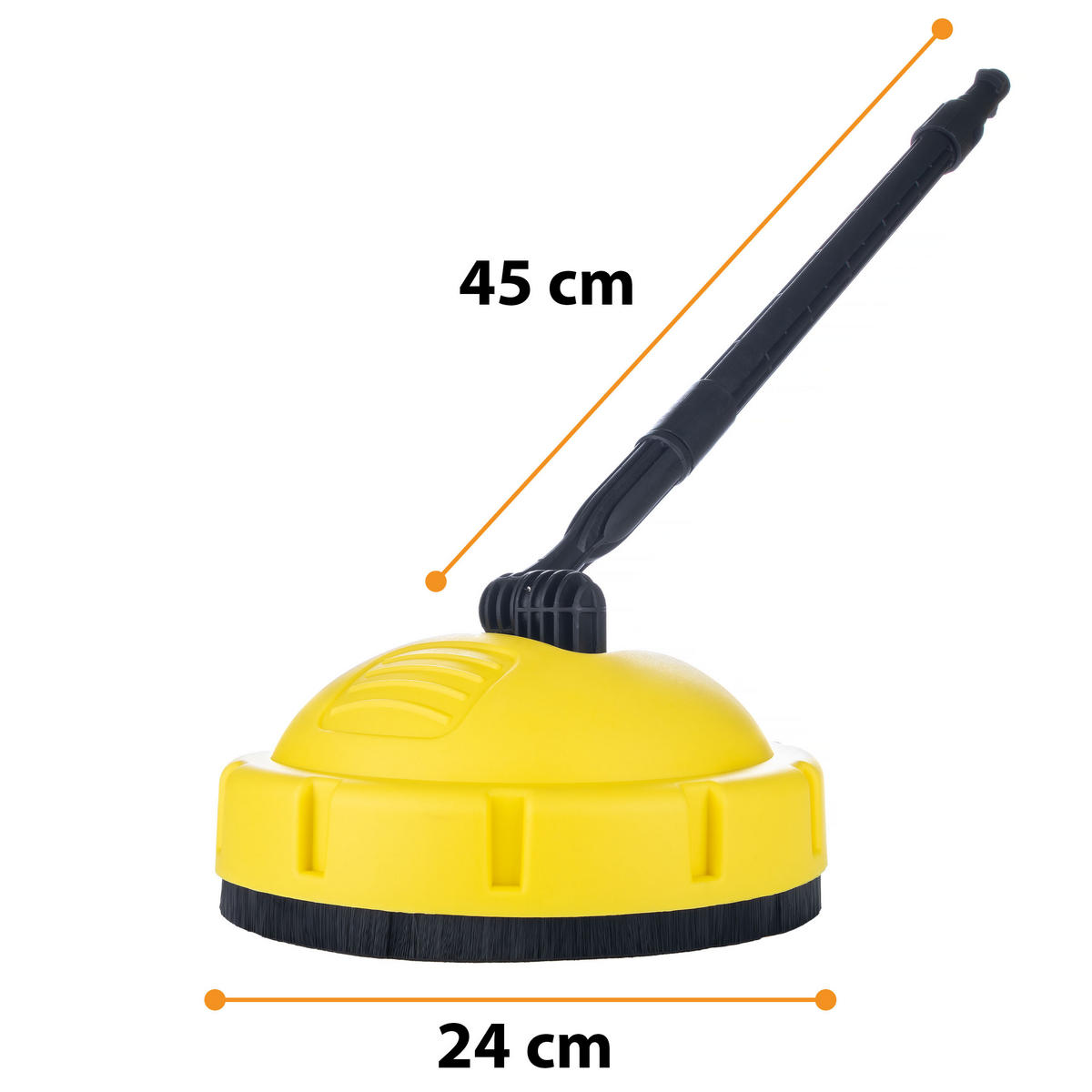 BÜRSTE T-Racer - Hochdruck, Adapter Bayonet, Kompatibel mit K2-K7, Schnellreinigung - Multicolor, Kunststoff (24/12/44cm)