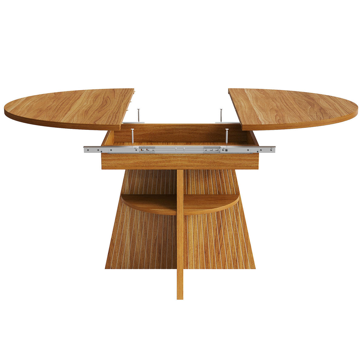 ESSTISCH Ausziehbar Ablagefach MDF Dunkelbraun - Dunkelbraun, Holzwerkstoff (110/110/76cm) - FLIEKS
